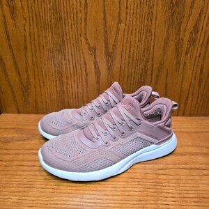 APL Womens Techloom Tracer Running Shoes Sneakers Pink Knit Lace Up Size 7